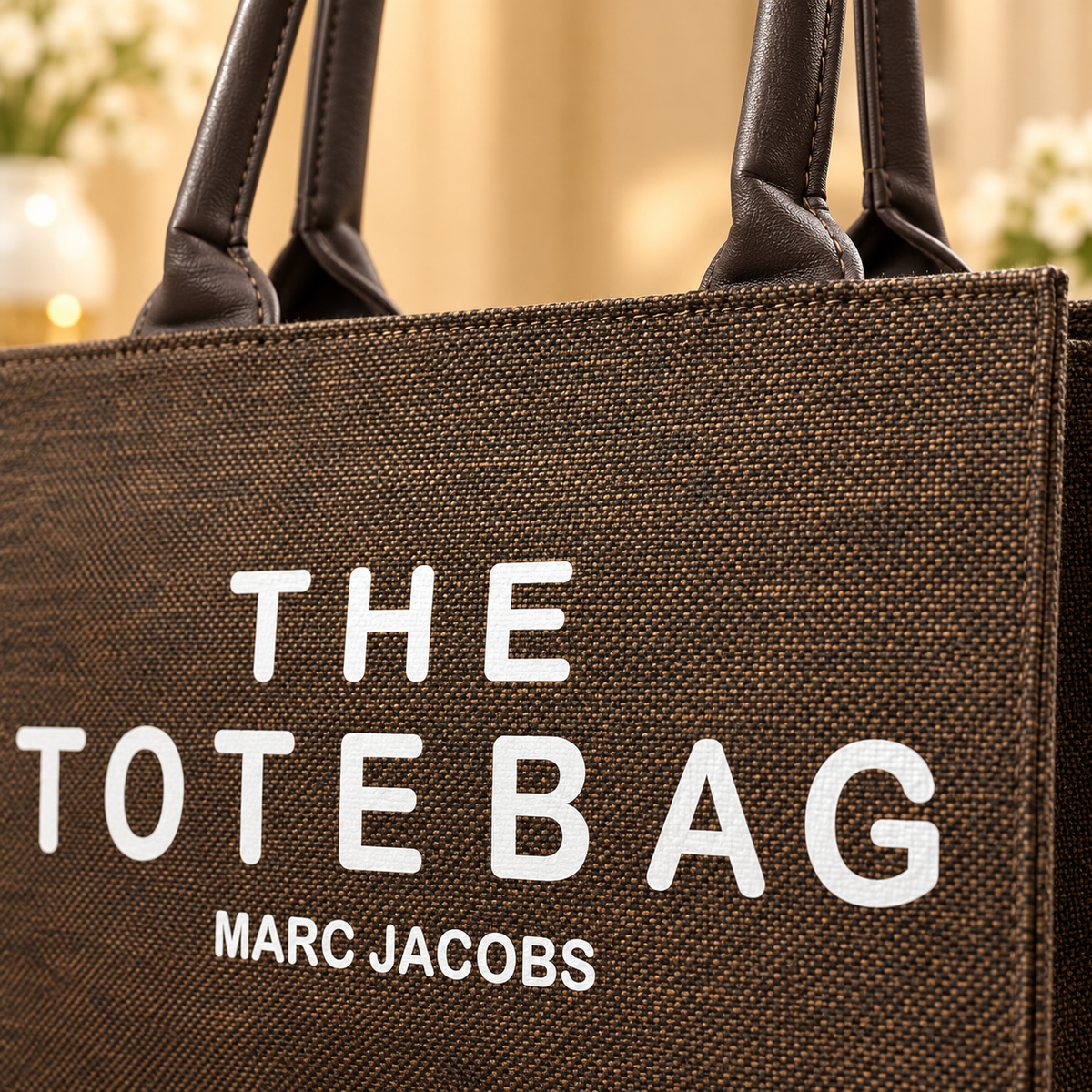 Brown Canvas Tote Bag – Marc Jacobs Style