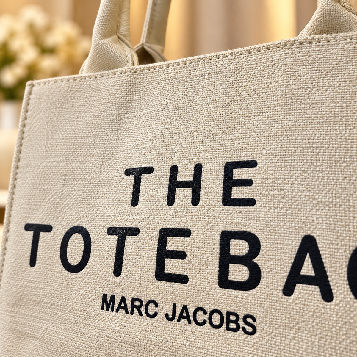 Marc Jacobs Canvas Tote Bag – Beige