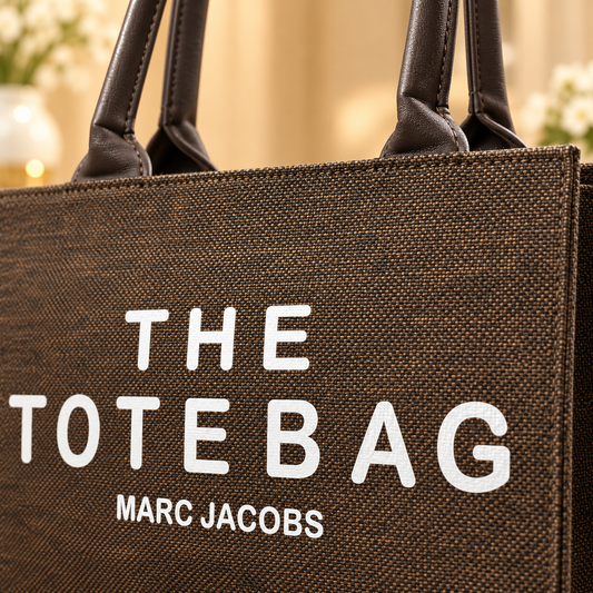 Brown Canvas Tote Bag – Marc Jacobs Style