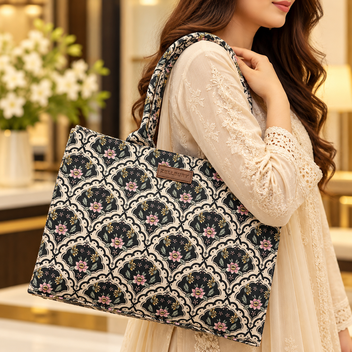 Zellbury Canvas Tote Handbag