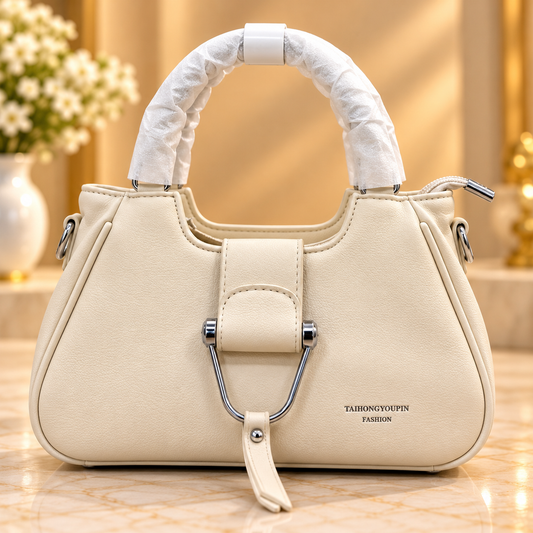 Elegant Imported Handbag – Ivory White